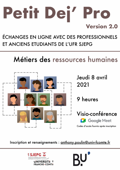 Petit dej'pro UFR SJEPG 8 avril 2021 9 heures via google meet