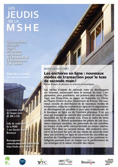 Affiche conférence K.. Brisset, cycle Les jeudis de la MSHE