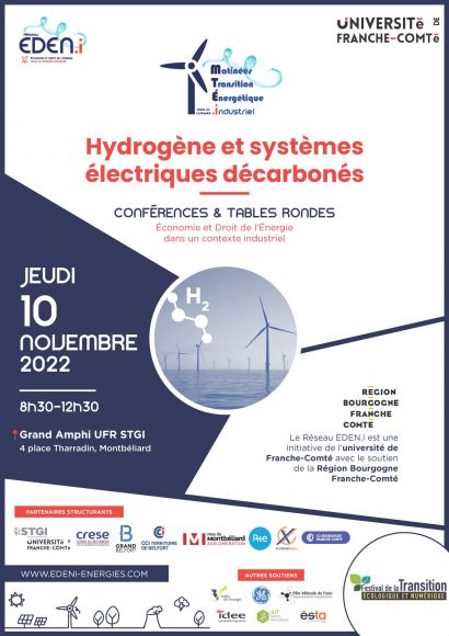Hydrogène et systèmes électriques décarbonés - MTE, 10 novembre 2022, Montbéliard