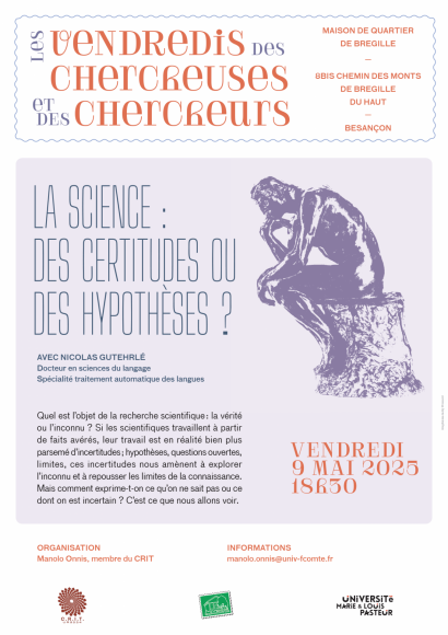 Les vendredis des chercheuses et des chercheurs
