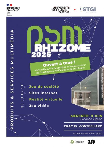 Affiche Projets Rhizomes 2025 - mercredi 11 juin à Montbéliard