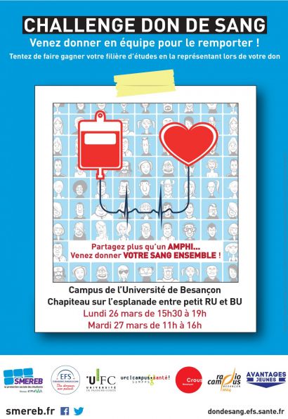 Affiche challenge don du sang