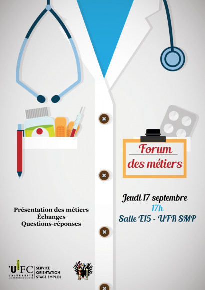 Affiche présentant le forum santé organisé par la Boudu