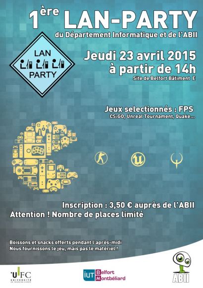 1ère Lan Party du département Informatique et de l'ABII de l'IUT de Belfort-Montbéliard