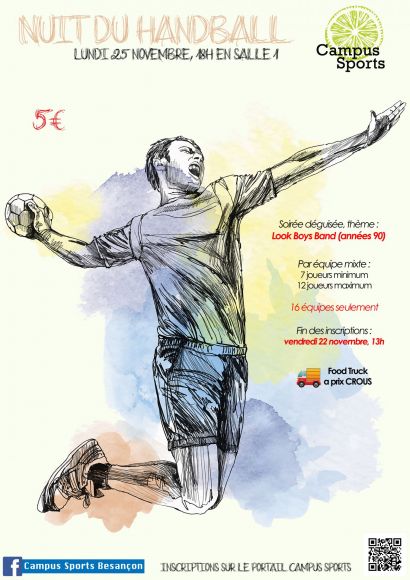 Affiche nuit du handball