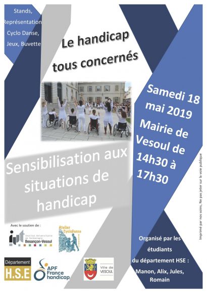 Affiche sensibilisation aux situations de handicap