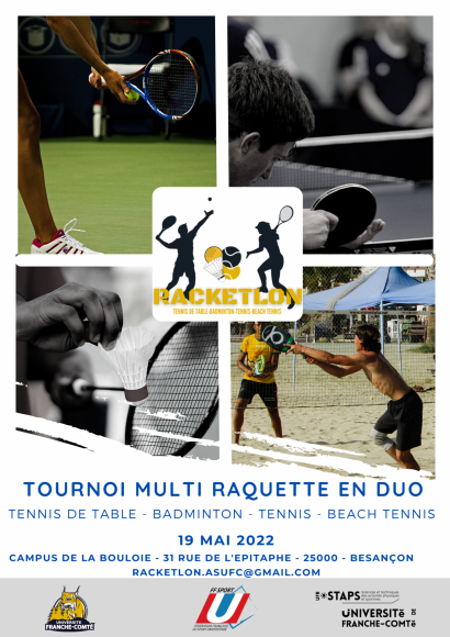 Affiche Racketlon : Tournoi multi-raquette en duo