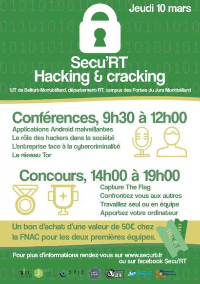 Sécu'RT: une journée au coeur de la sécurité informatique pour les étudiants du département Réseaux et Télécommunications de l'IUT de Belfort-Montbéliard
