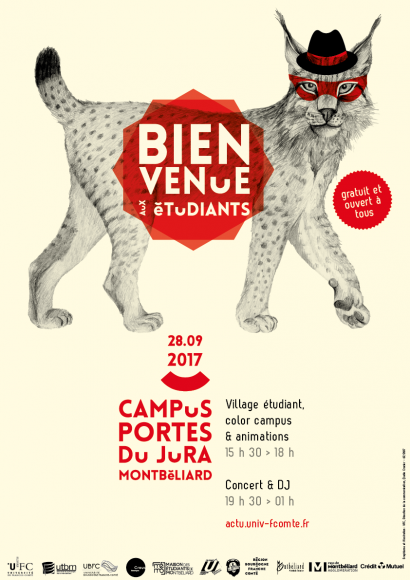 Affiche avec un dessin de lynx