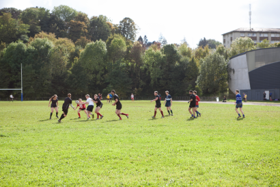 Séance de rugby en plein air