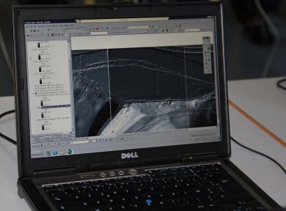 Vue Lidar sur écran d'ordinateur