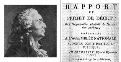 Portrait de Condorcet et extrait de texte