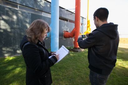 Etudiants participant au challenge Construction durable