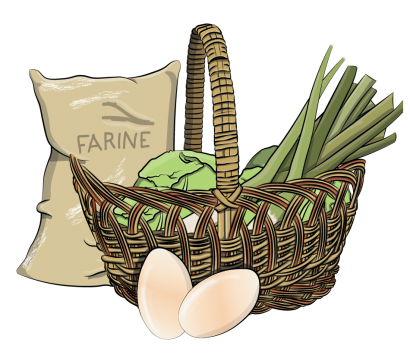 Un panier plein de bonnes choses