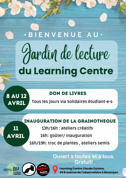 pétales de cerisier et programme de la fête de printemps du Learning Centre