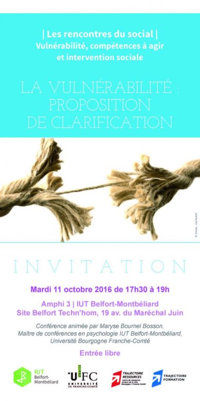 Premier rendez-vous des Rencontres du social 2016-2017 à l'IUT de Belfort-Montbéliard