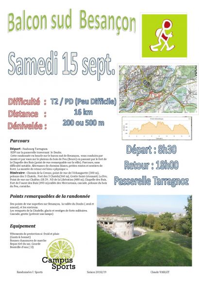 Affiche Rando Besançon