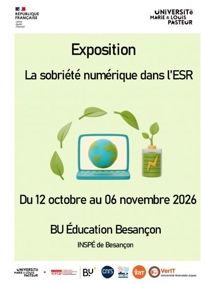 affiche exposition sobriété numérique dans l'ESR