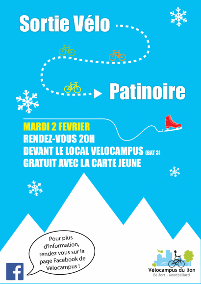Soirée vélo patinoire avec Vélocampus du lion