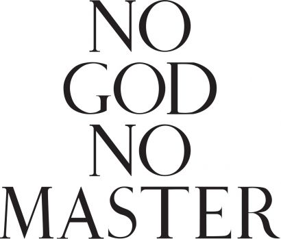 Visuel exposition NO GOD NO MASTER