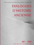 Dialogues d’histoire ancienne 48/1