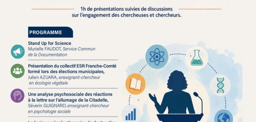 Affiche de la table ronde : quelle place pour la recherche dans le débat public ?