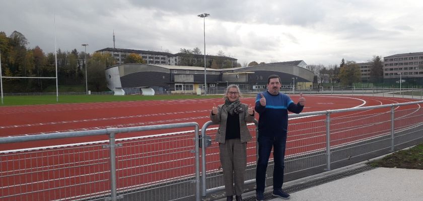 Catherine BELOT, Gestionnaire hygiène et sécurité à l’UFR STAPS – Campus Sports, a accueilli Pascal CONCHE en situation de handicap afin de lui faire découvrir son métier et lui proposer une immersion au sein des locaux de l'université de Franche-Comté.
