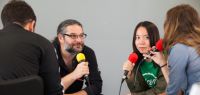 Plateau de Radio Campus pendant la journée d'accueil à Montbéliard