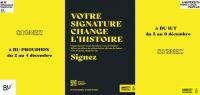 Signez à la BU Proudhon du 2 au 4 décembre, à la BU IUT du 5 au 9 décembre