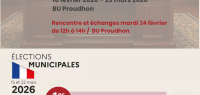 rencontre et échanges mardi 24 février de 12h à 14h BU Proudhon