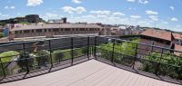 Vue sur la ville de Belfort depuis la terrasse du 3ème étage du bâtiment Louis Néel.