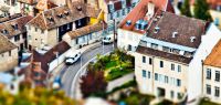 Paysage urbain avec un effet de maquette