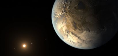 Vue d'artiste de la planète Kepler 186f découverte par le satellite Kepler en 2014