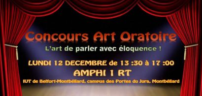 Concours d'art oratoire à l'IUT de Belfort-Montbéliard (département GACO)