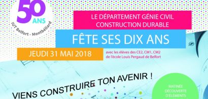 Le département Génie civil – Construction durable de l'iUT de Belfort-Montbéliard fête ses 10 ans avec des écoliers