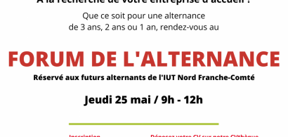 Forum de l’alternance de l’IUT Nord Franche-Comté Montbéliard 25 mai 2023