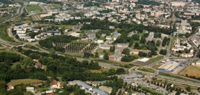 Vue aérienne de Besançon
