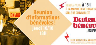 Réunion d'informations bénévoles Radio Campus