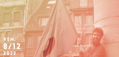 étudiant manifestant à Besançon en mai 68