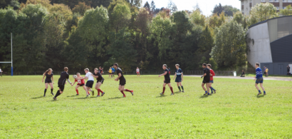 Séance de rugby en plein air