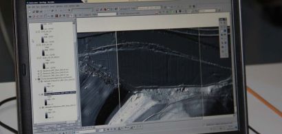 Vue Lidar sur écran d'ordinateur