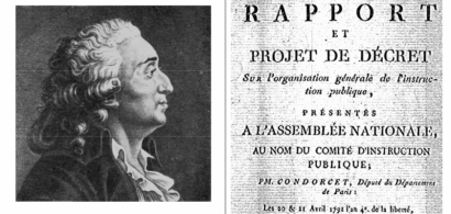 Portrait de Condorcet et extrait de texte
