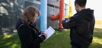 Etudiants participant au challenge Construction durable