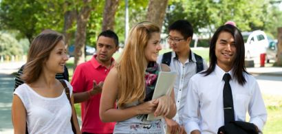 Un groupe d'étudiants étrangers