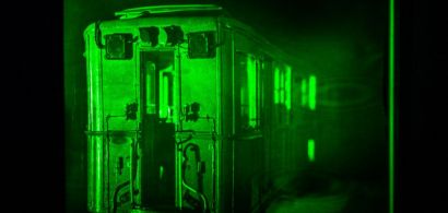 Hologramme de la maquette d'une Sprague (wagon de métro). 