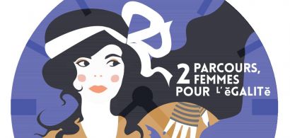 portraits d'Olympe de Gouges et Benoîte Groult