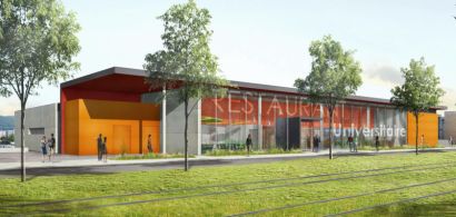 Apparence du futur resto u des Hauts du Chazal