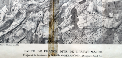 Carte ancienne de Besançon