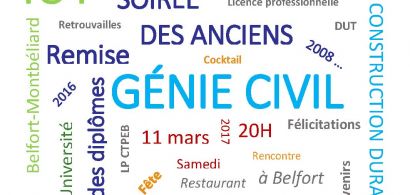 Soirée des anciens étudiants du département Génie Civil - Construction Durable de l'IUT de Belfort-Montbéliard