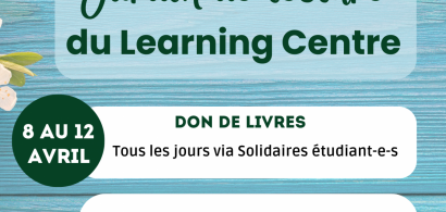 pétales de cerisier et programme de la fête de printemps du Learning Centre